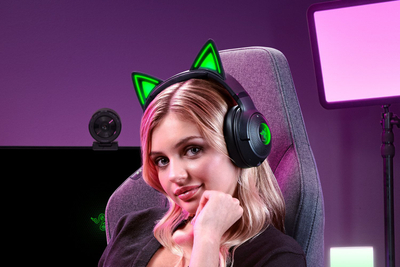 Kufje gaming Razer Kraken Kitty V2 BT, pa tela, Bluetooth 5.2, rozë