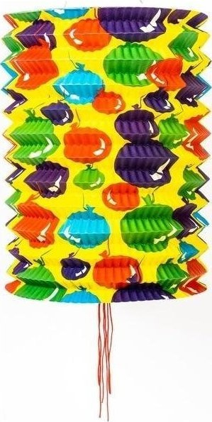 Lampion dekorativ FANDY Cylinder, letër, varës, shumëngjyrësh