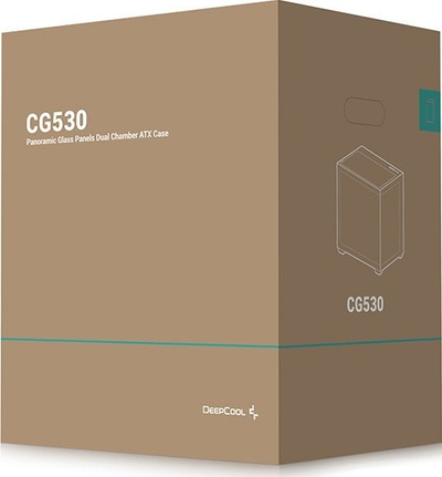 Kути компјутери DeepCool CG530, MIDI Tower, калено стакло, црна