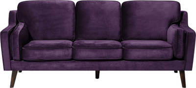Divan LOKKA Velvet, 3 vende, kadife, lejla e errët