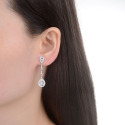 Vathë argjendi Moiss E0002556, cubic zirconia, 3.9cm, argjend