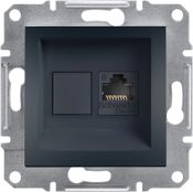 Prizë kompjuterike Schneider Electric Asfora EPH4700171, RJ45 cat 6 UTP, pa kornizë, antracit