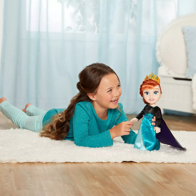 Kukull Disney Frozen 2 Queen Anna 38cm, për kalamaj 3+, me fustan turquoise