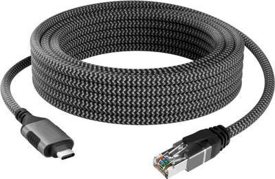 Kabllo rrjeti PremiumCord USB C në RJ45, 1Gbps, Cat 6 FTP, USB 3.2 Gen 1, gjerë hapsinor