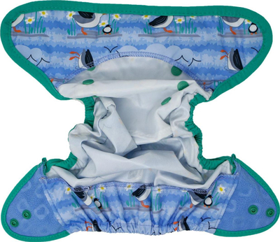 Mbulesë pelene Close Caboo Cover Blue Puffin, 3-16 kg, e kaltër