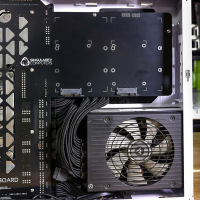 Kabllo lidhëse Singularity Computers PowerBoard, 8-pin EPS, 0.1 m, e zezë