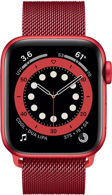 Rrip çeliku inox për Apple Watch, 38/40/41 mm, mbyllje me magnet, i kuq