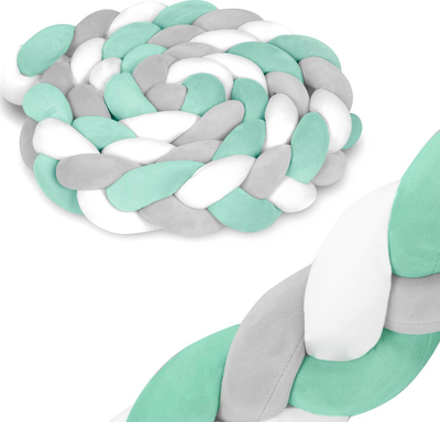 Mbrojtëse shtrati Ricokids Crib Bumper, 3m, e gjelbër