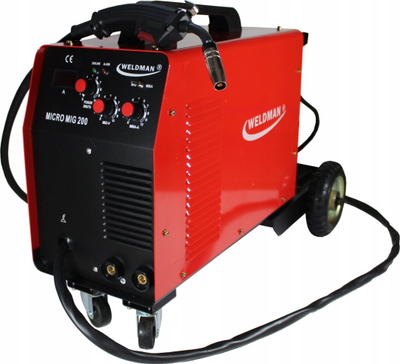Aparat saldimi Weldman Micro MIG 200, MIG MAG MMA, inverter IGBT, i kuq