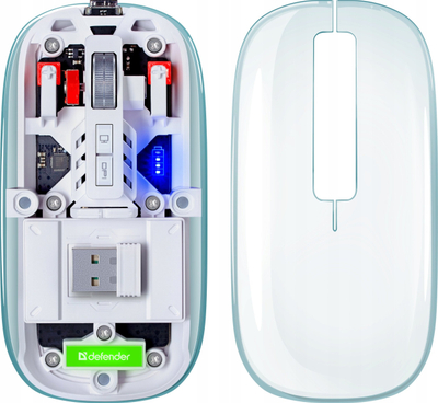 Maus Defender IXES MM-999, wireless RF edhe Bluetooth, RGB, transparent