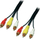 Kabllo Lindy 3x RCA, 10m, e zezë