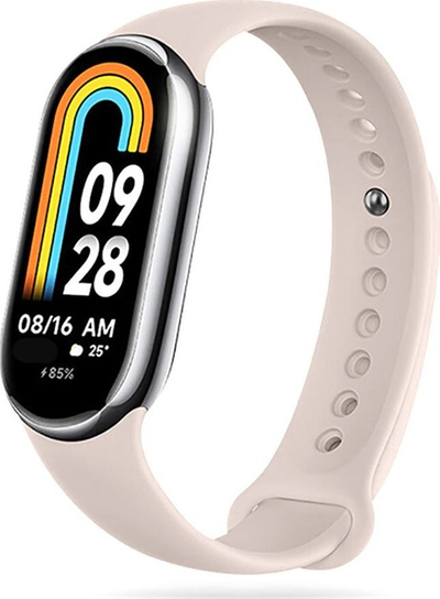 Rrip dore Tech-Protect IconBand për Xiaomi Smart Band 8 8 NFC, TPU, i rregullueshëm, bezhë
