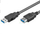Kabllo MicroConnect, USB-A - USB-A, 3 m, e zezë