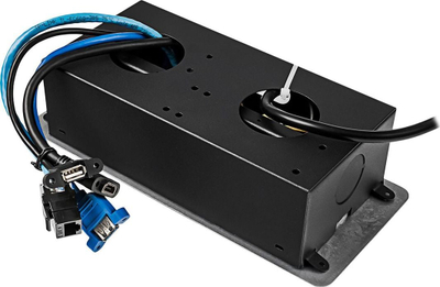 Prizë tavoline Spacetronik ERGOLINE SPS-D26S, 2x230V, USB HDMI LAN, argjendi