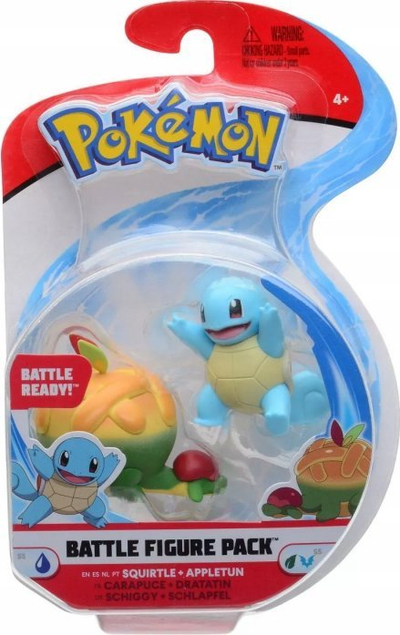 Lodër figurina Pokémon Battle Figure Pack Squirtle Appletun, set 2 copë, 2"
