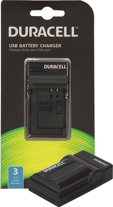 Karikues baterie për kamera Duracell DRN5922, USB, për Nikon EN-EL15, i zi