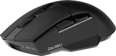 Безжичен гејминг глушец Dareu A955, 12000 DPI, RGB, црн