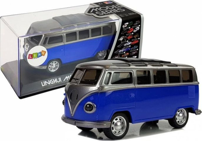 Autobus lodër metal Linghui Model Series, me mekanizëm me tërheqje, blu