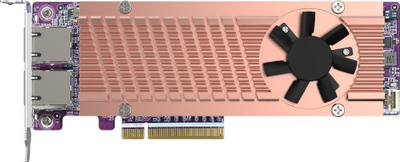 Kartë rrjeti QNAP QM2, PCIe, 10GbE RJ-45, me ftohës bakri