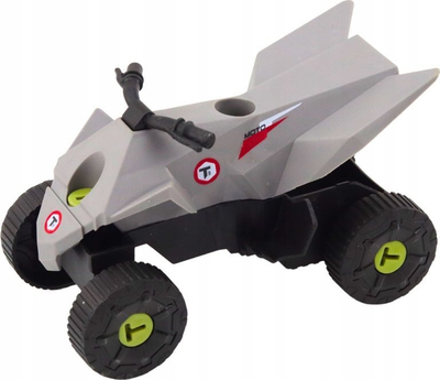 Set lodrash makinë moderne me quad për çmontim DIY, gri