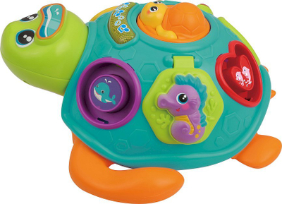 Lodër për t’u tërheq Winfun Turtle Pull Toy, me forma, +12 mujsh, shumëngjyrëshe