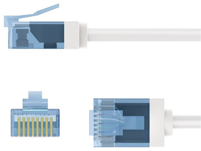 Kabllo rrjeti Goobay Ultra-flexible, CAT 6A, 5 m, e bardhë