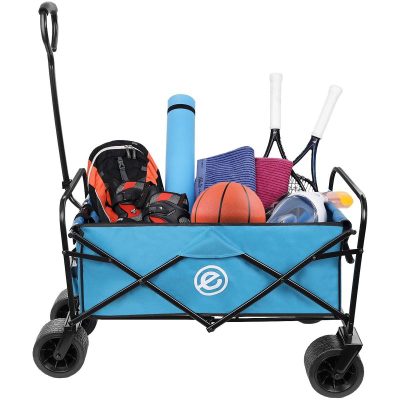 Karrocë plazhi Tourist Beach Cart Deluxe, palosëse 66x48x90cm, mban deri 100 kg, blu