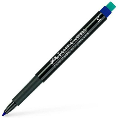 Перманент маркер Faber-Castell 152551, врв 1 mm, пластика, сина