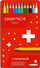 Set lapsa akuarel Caran d'Ache Swisscolor, 12 copa, kuti metalike, shumëngjyrësh