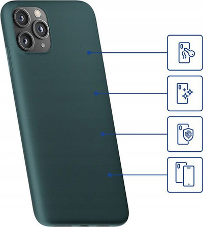 Kapak telefoni 3mk Matt Case Lovage për iPhone X XS, mat, jeshile e errët