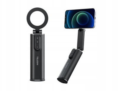 Држач за телефон Telesin Travel Phone Holder Magnetic Version, магнетен, со Bluetooth далечински управувач, црн
