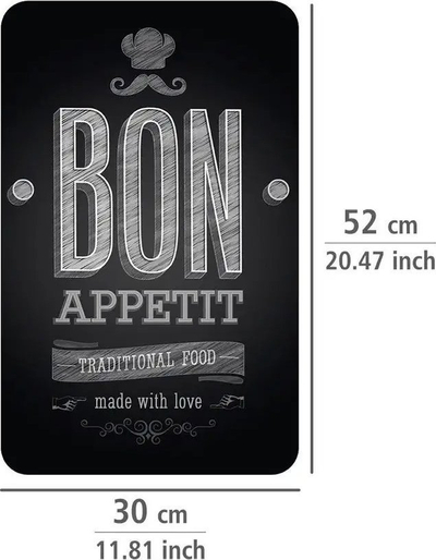Mbulesa xhami për sobë Wenko 2521483100, 52 cm, të përshtatshme për enëlarëse, transparente