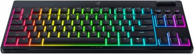 Tastierë gaming Razer BlackWidow V4 Low-Profile Tenkeyless, Wireless, Yellow Switch, e zezë