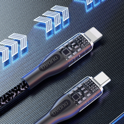 Kabllo karikimi Dudao L22 USB C në Lightning, 30W, 1m, gri