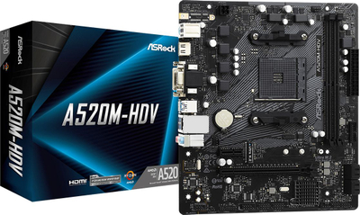 Pllakë amë ASRock A520M-HDV