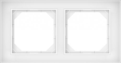 Kornizë ndërprerësi Vila FRAME 2 SPACE R01 QR1000, 2 vende, e bardhë