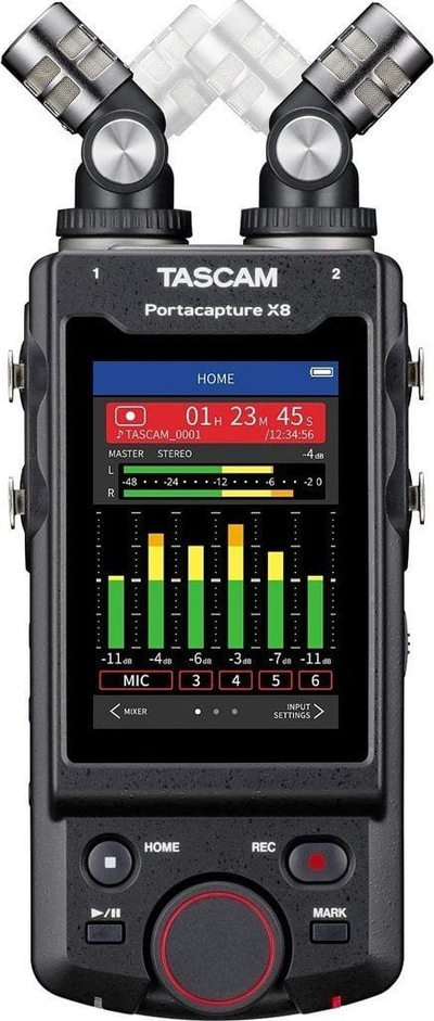 Regjistrues audio Tascam Portacapture X8, 32‑bit, 6 kanale, i zi