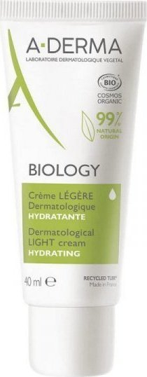 Krem fytyre A-Derma Biology Light, hidratues, 40ml, i bardhë
