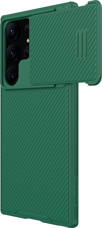 Mbrojtëse telefoni Nillkin CamShield S për Samsung Galaxy S23 Ultra, kundër goditjeve, me kapak kamere, jeshile