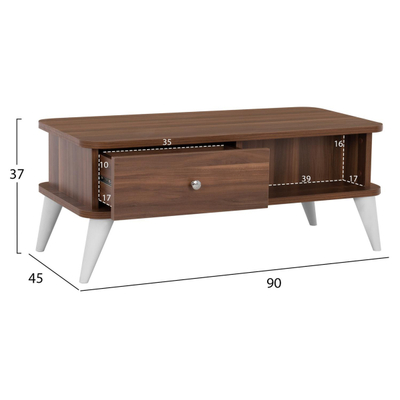 Tavolinë për kafe Gwen 90×45×37 cm (HM9163)