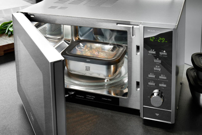 Kuti ruajtëse GEFU Provido Square, 0.4L, çelik inox dhe plastik, argjendtë