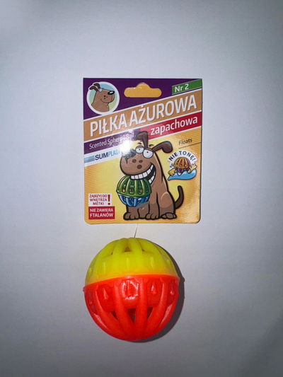 Top lodër për qen Spheroll N2, 6 cm, aromatik, shumëngjyrësh