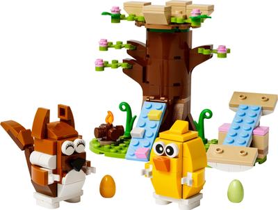 Lodër ndërtimi LEGO Spring Animal Playground 40709, 172 pjesë, për fëmijë 8+, shumëngjyrëshe