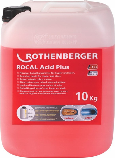 Kimikat për heqje guri Rothenberger Rocal Acid Plus, koncentrat, 10 kg