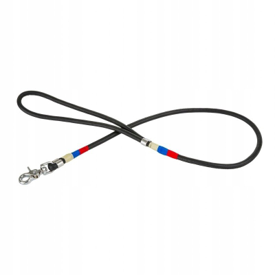 Leash për qen Barry King, 6mm, 1m, i zi me ngjyra të tjera