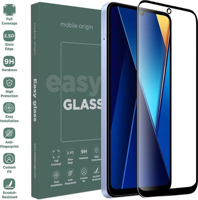 Xham mbrojtës Mobile Origin EasyGlass për Xiaomi Poco C65 dhe Redmi 13C, 6.74\", transparent