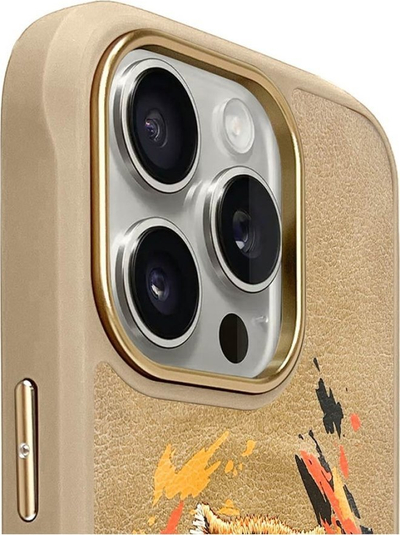 Kапак Nimmy Tiger MagSafe за iPhone 16 Pro, TPU PC, светло кафена боја