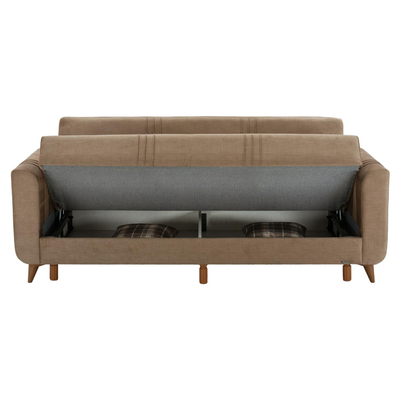 Set divan-shtrat (2 + 3 ulëse), stof (HM11752), bezhë