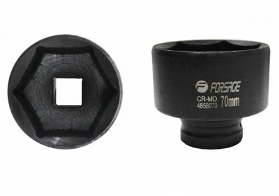 Kokë çelësi goditës Forsage F-4858070, 1", 70mm, 6-këndore