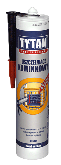 Силикон за оџак Tytan Fireplace Sealant, отпорен на оган, 310ml, црн